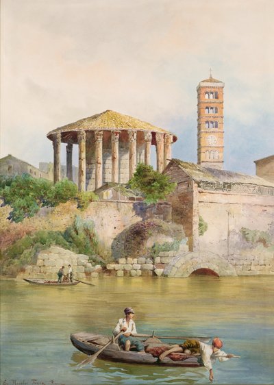 View of the Sbocco della Cloaca Massima, Rome by Ettore Roesler Franz